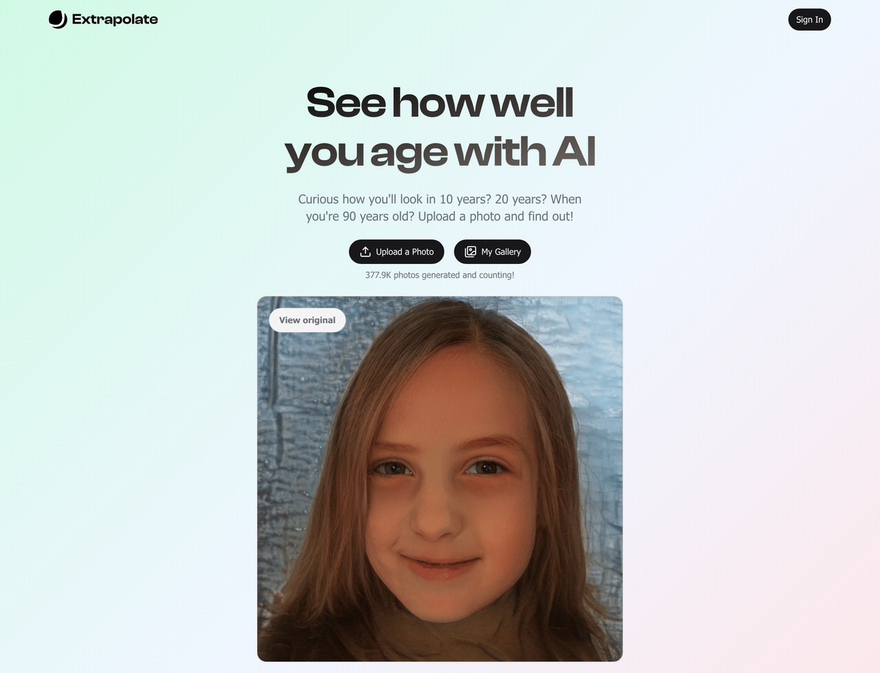 Screenshot of Extrapolate