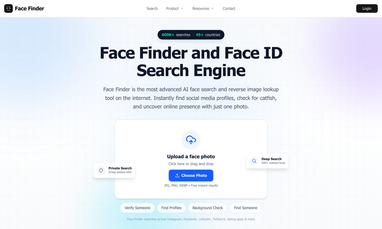 Screenshot of FaceFinder