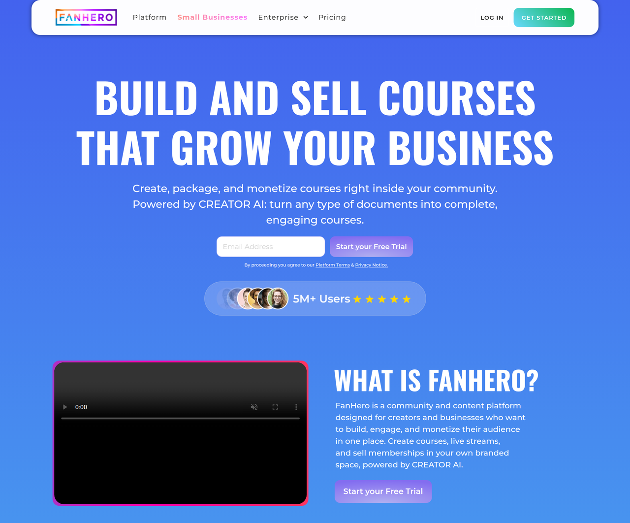 Screenshot of Boost Your Content Creation with CREATOR AI by FanHero