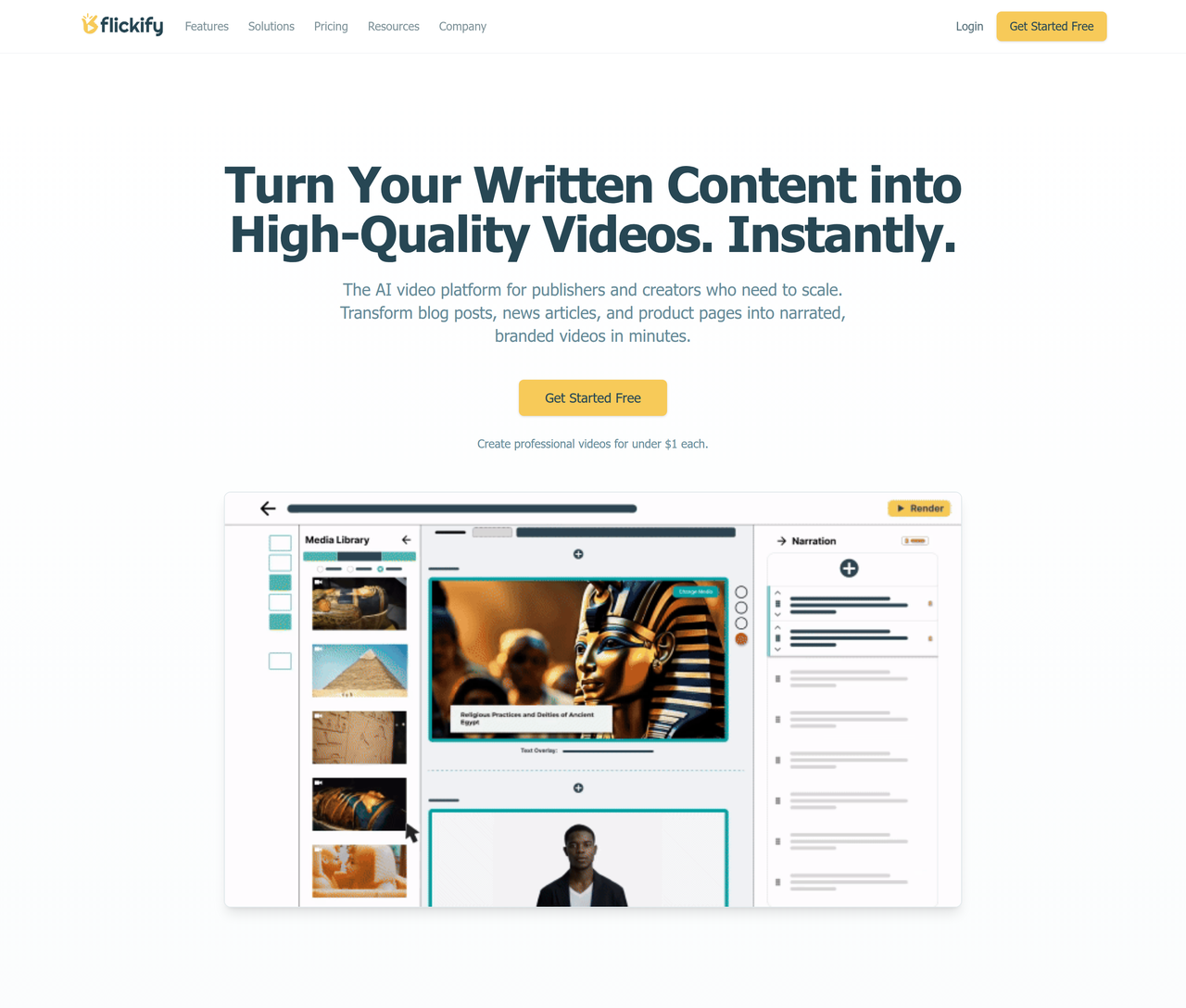 Screenshot of Flickify