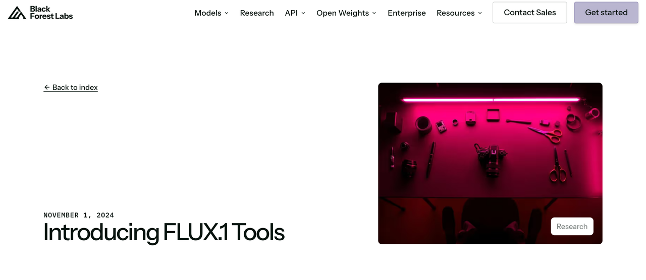 Screenshot of FLUX.1 Tools