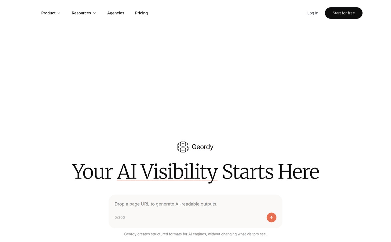 Screenshot of Geordy AI