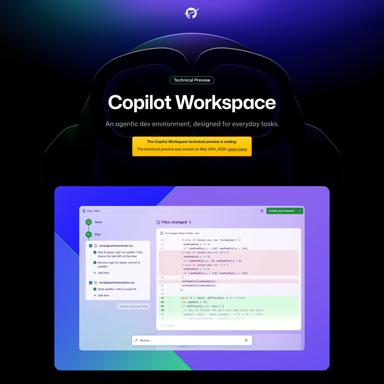 Screenshot of GitHub Copilot Workspace