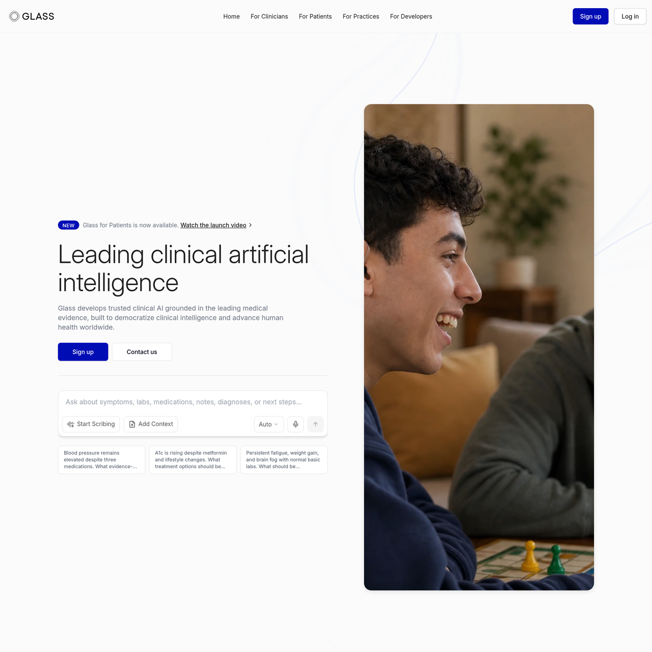 Screenshot of Glass Health AI