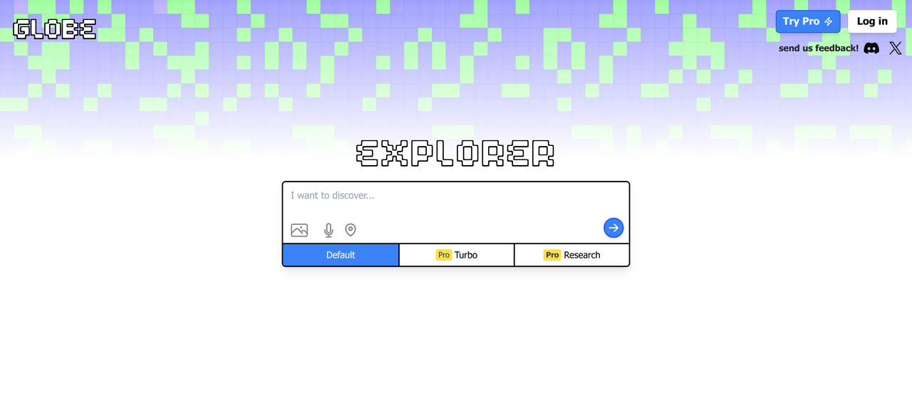 Screenshot of Globe Explorer
