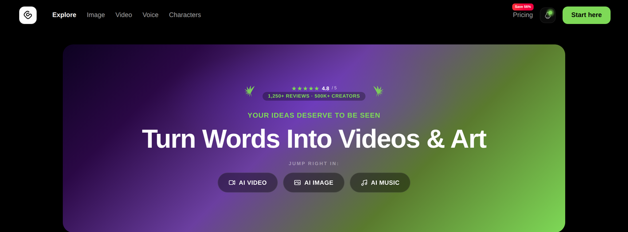 Screenshot of GoCrazyAI