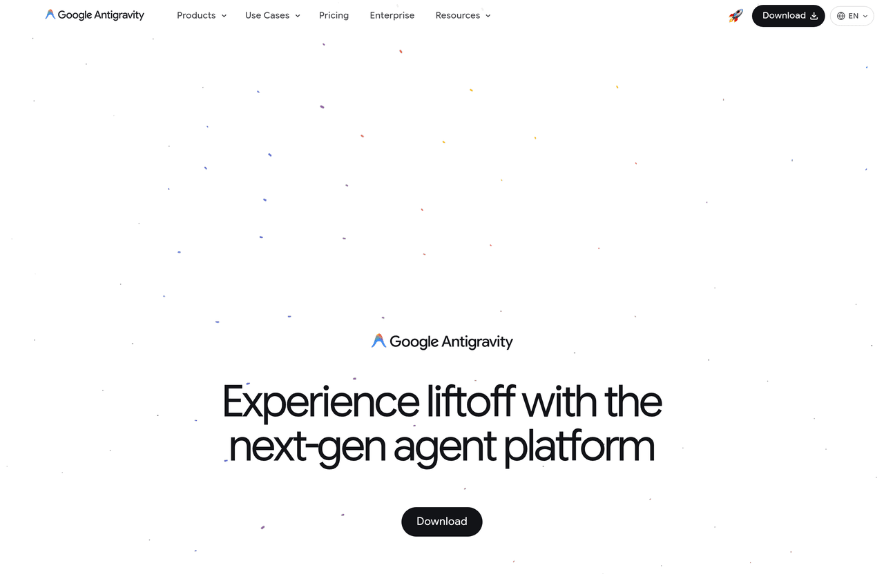 Screenshot of Google Antigravity