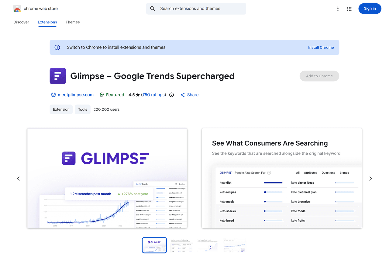 Screenshot of Google Trends Supercharged 2