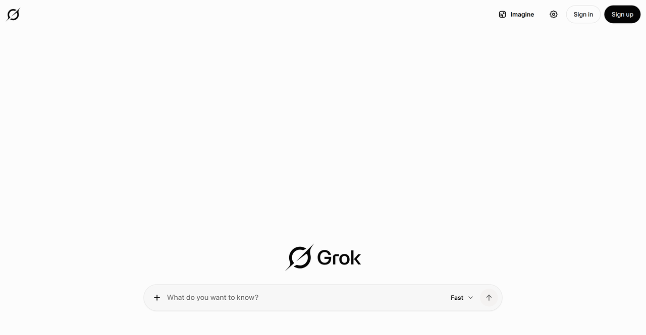 Screenshot of Grok