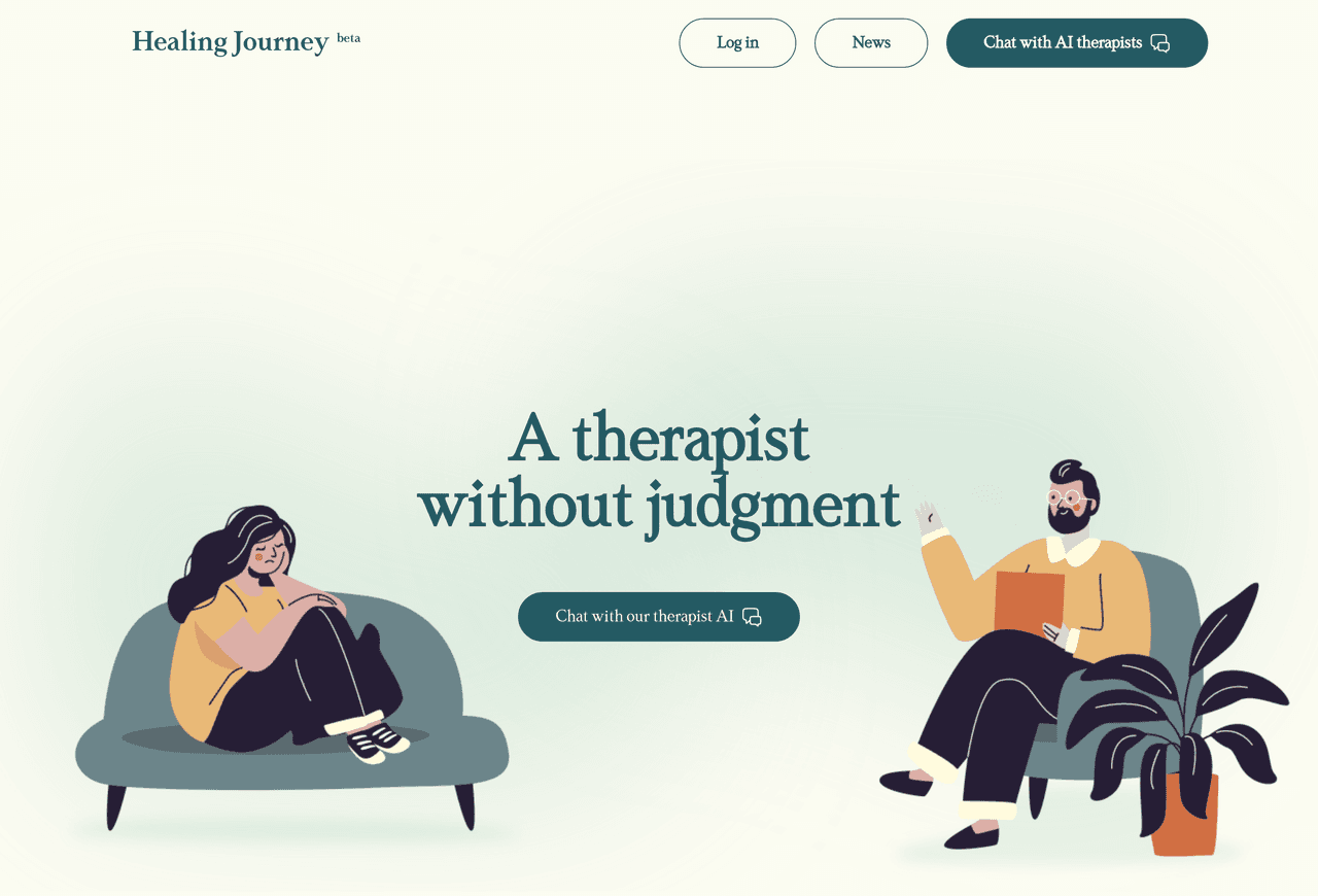 Screenshot of Healing Journey AI