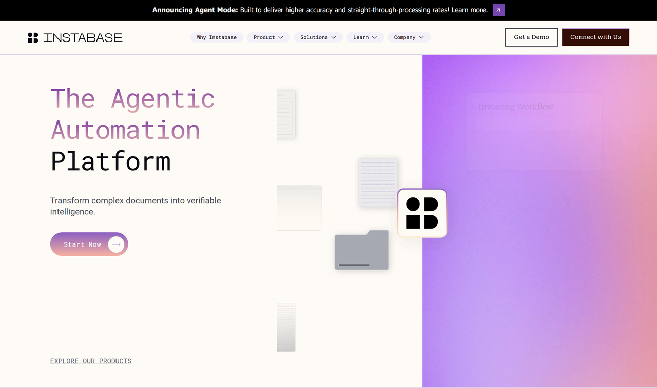 Screenshot of Instabase