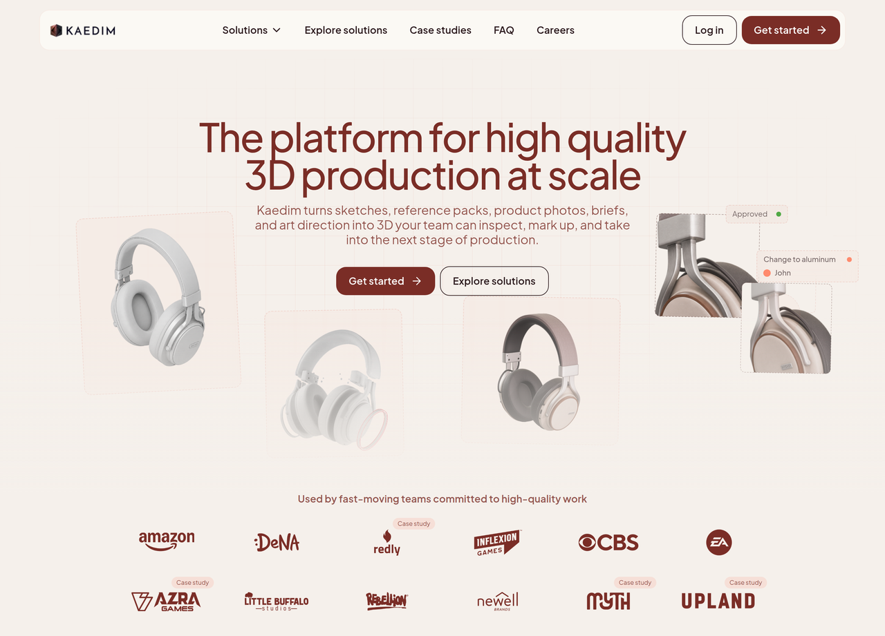 Screenshot of Kaedim 3D
