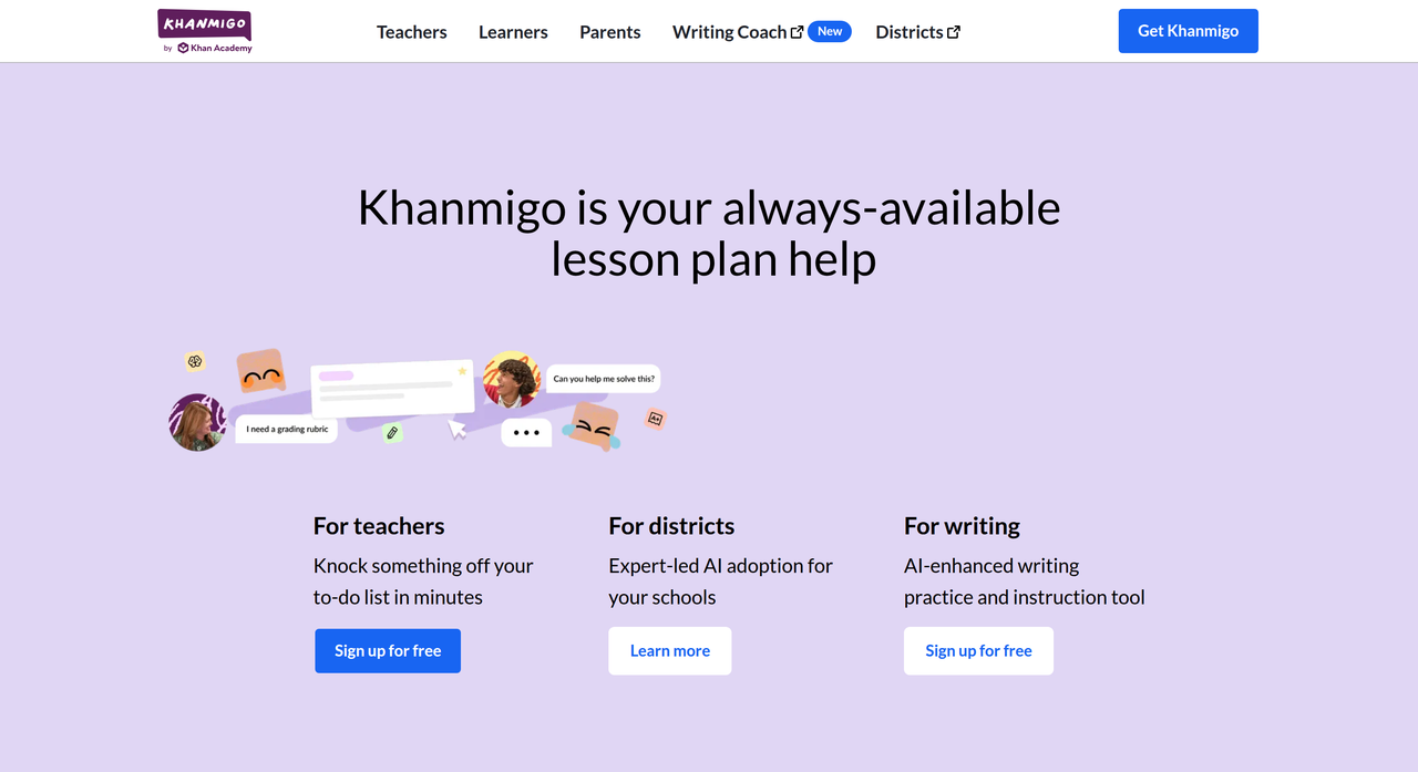Screenshot of Khanmigo