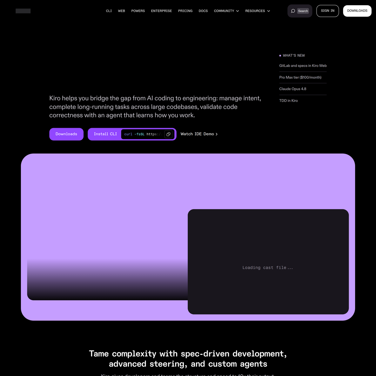 Screenshot of Kiro AI