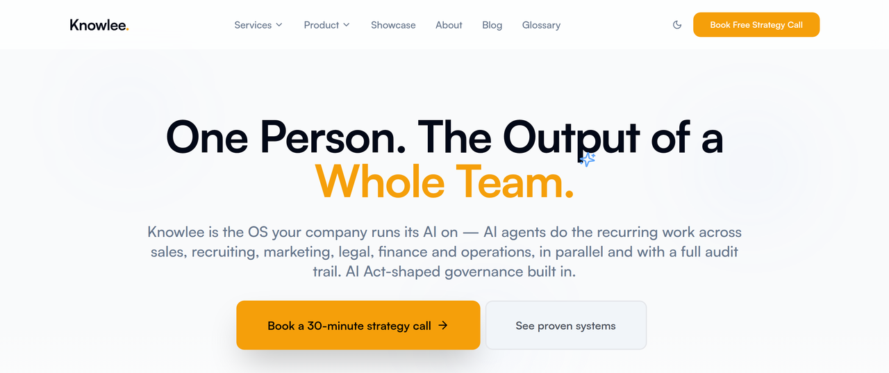 Screenshot of Knowlee AI