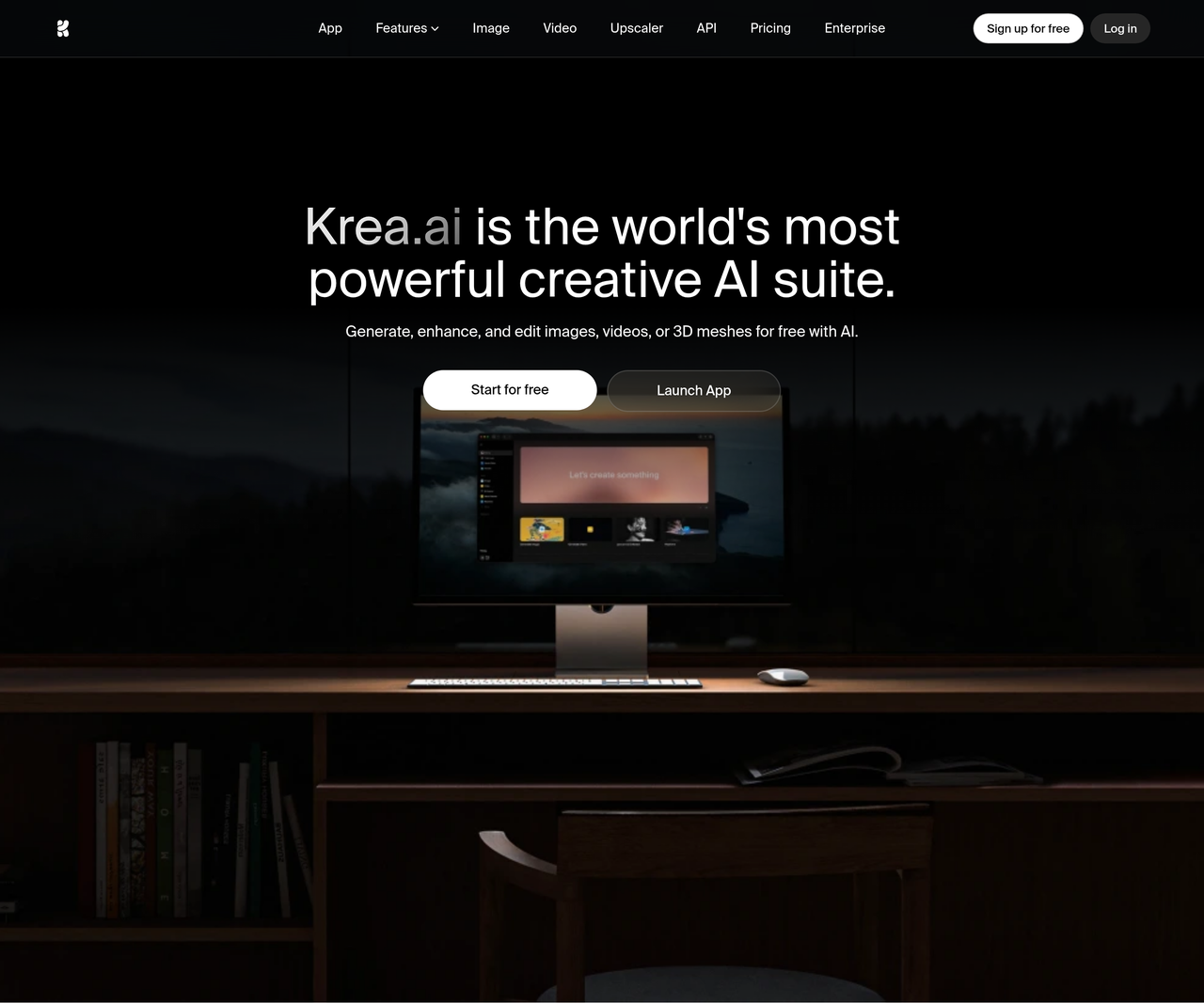 Screenshot of Krea AI