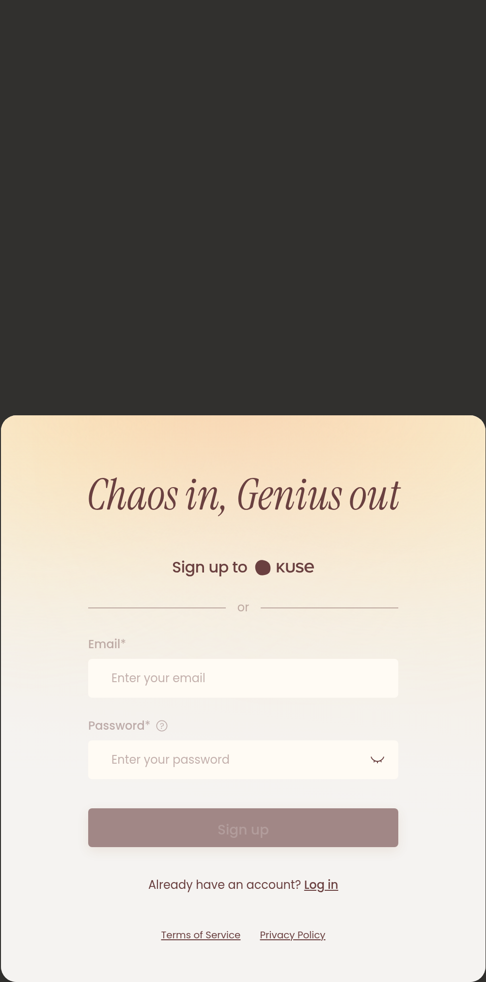 Screenshot of Kuse