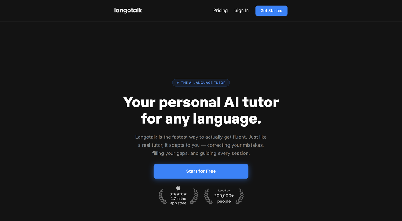 Screenshot of LangoTalk