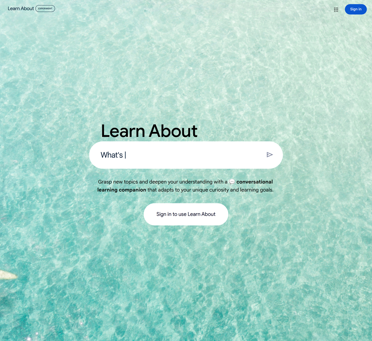 Screenshot of Learn About by Google