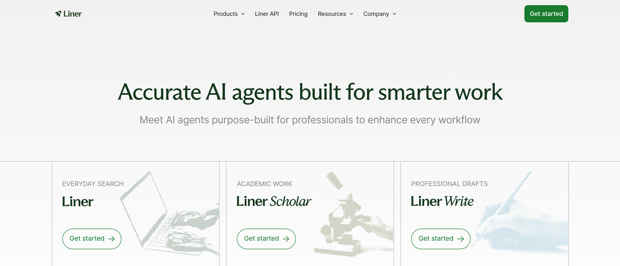 Screenshot of Liner