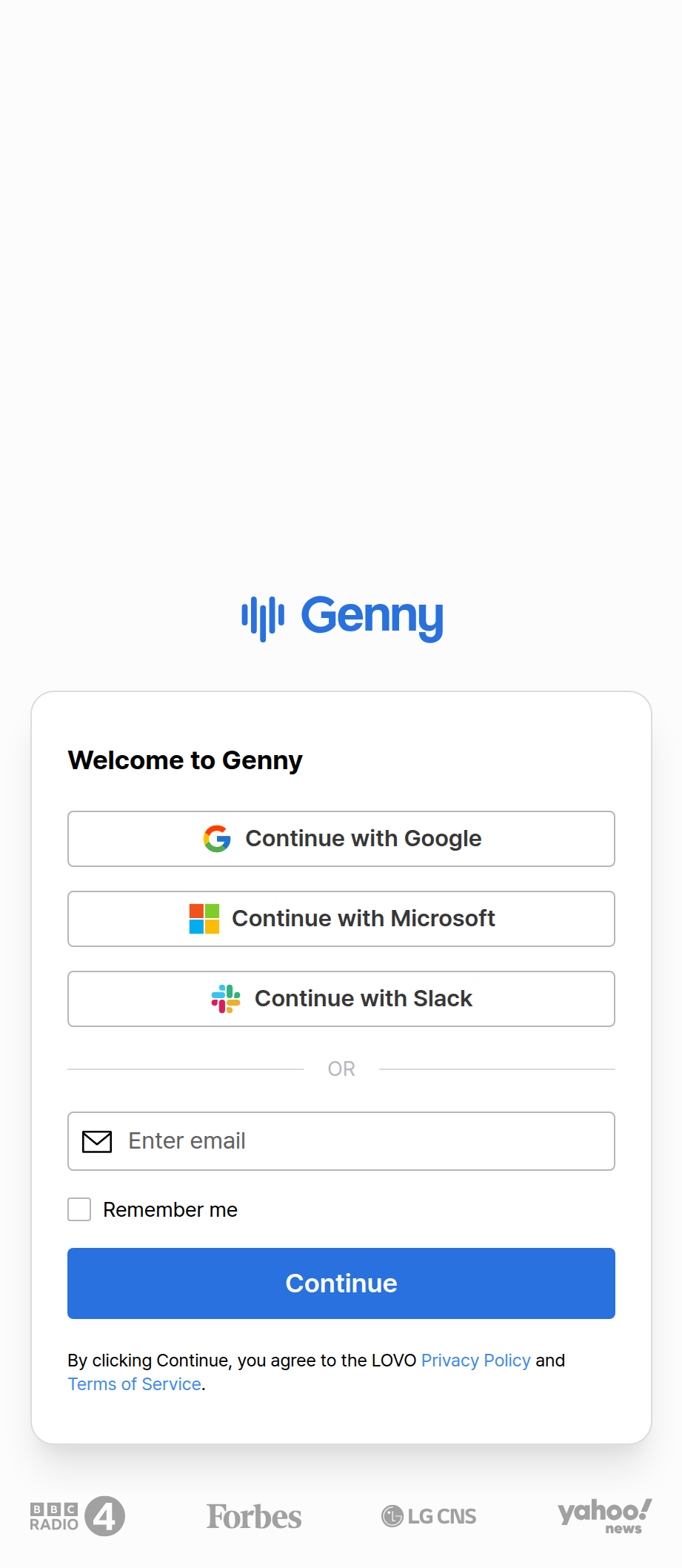 Screenshot of Lovo.ai