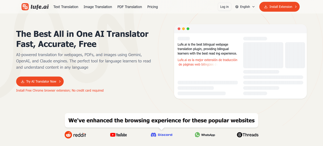 Screenshot of Lufe AI