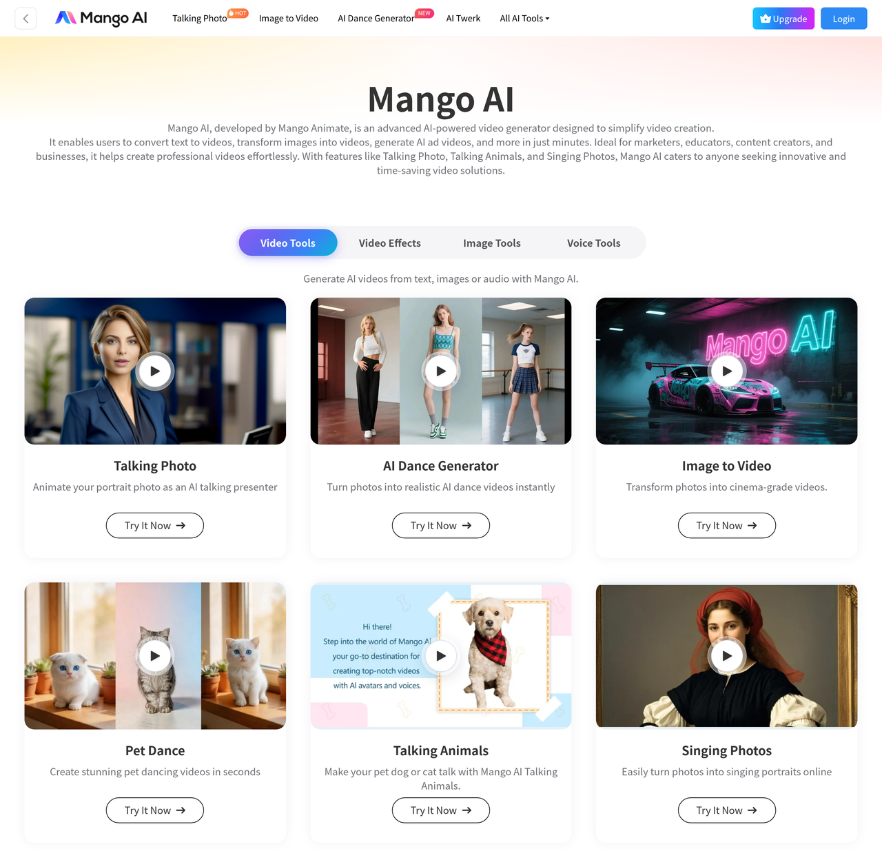 Screenshot of Mango AI