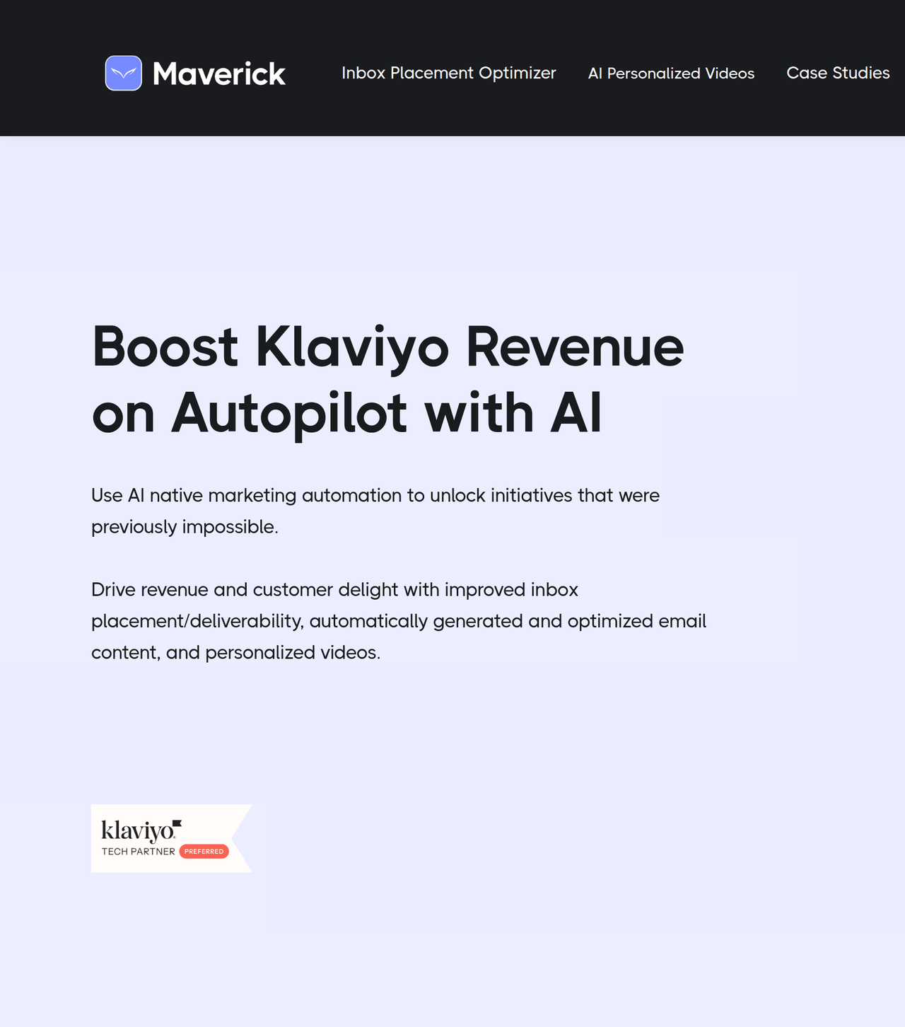 Screenshot of Maverick AI