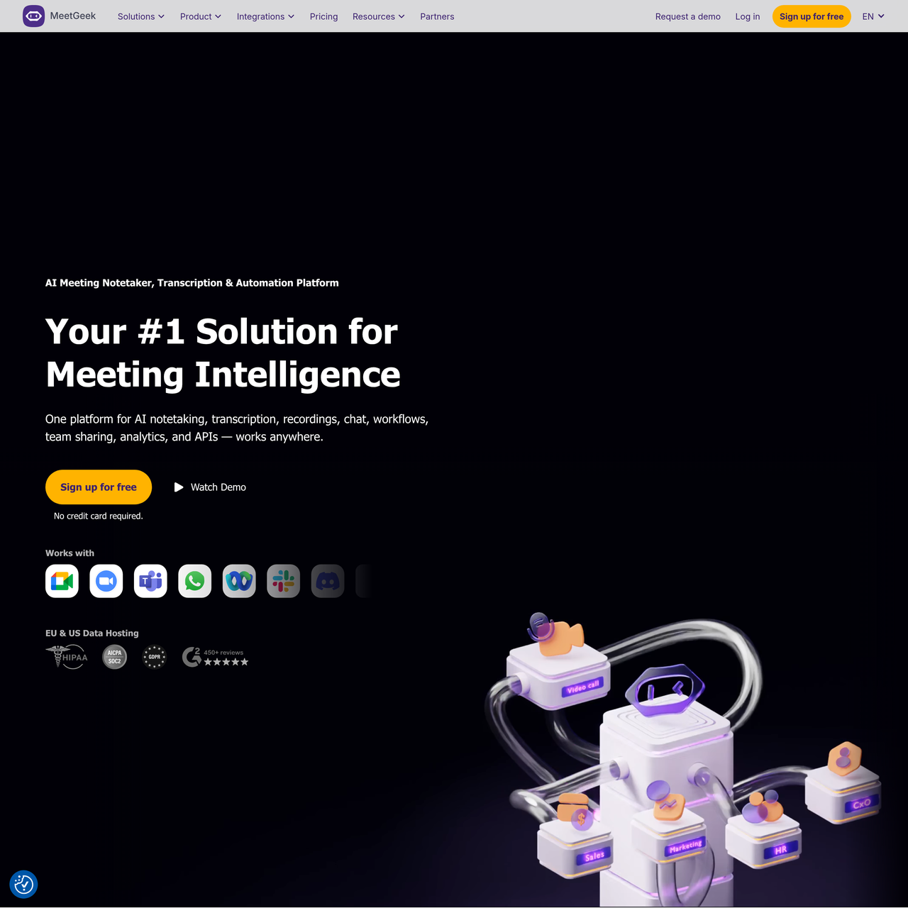 Screenshot of MeetGeek