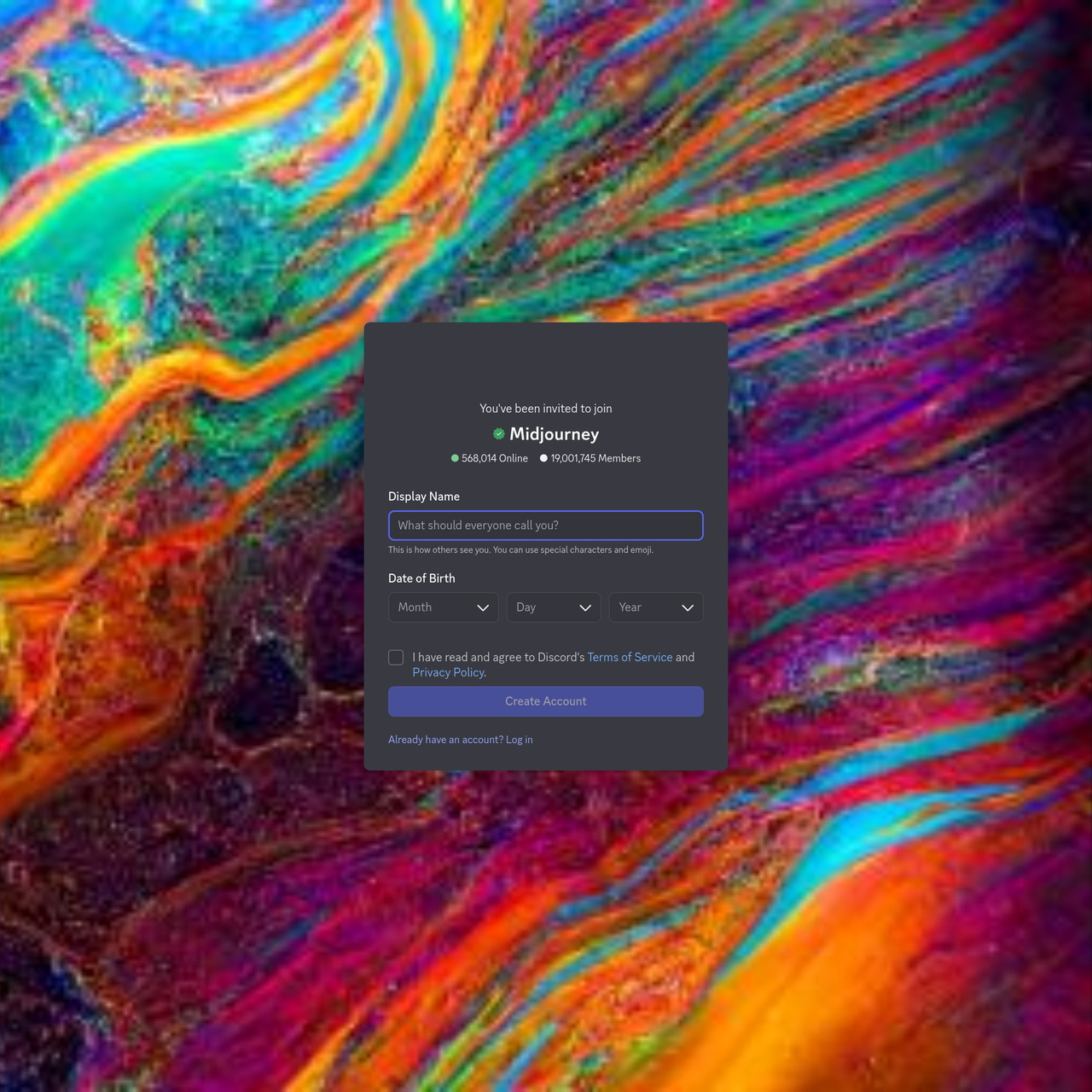 Screenshot of Midjourney