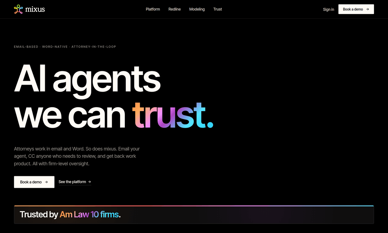 Screenshot of Mixus.ai