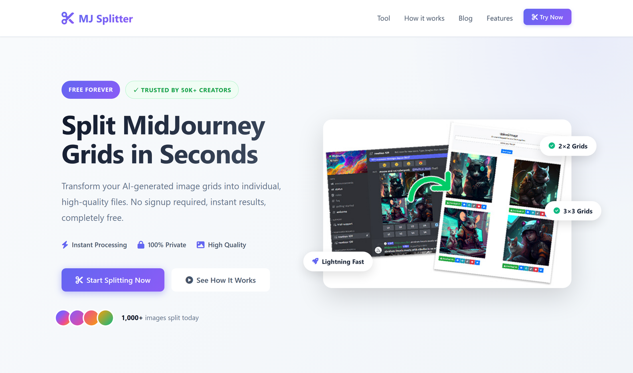 Screenshot of MJSplitter