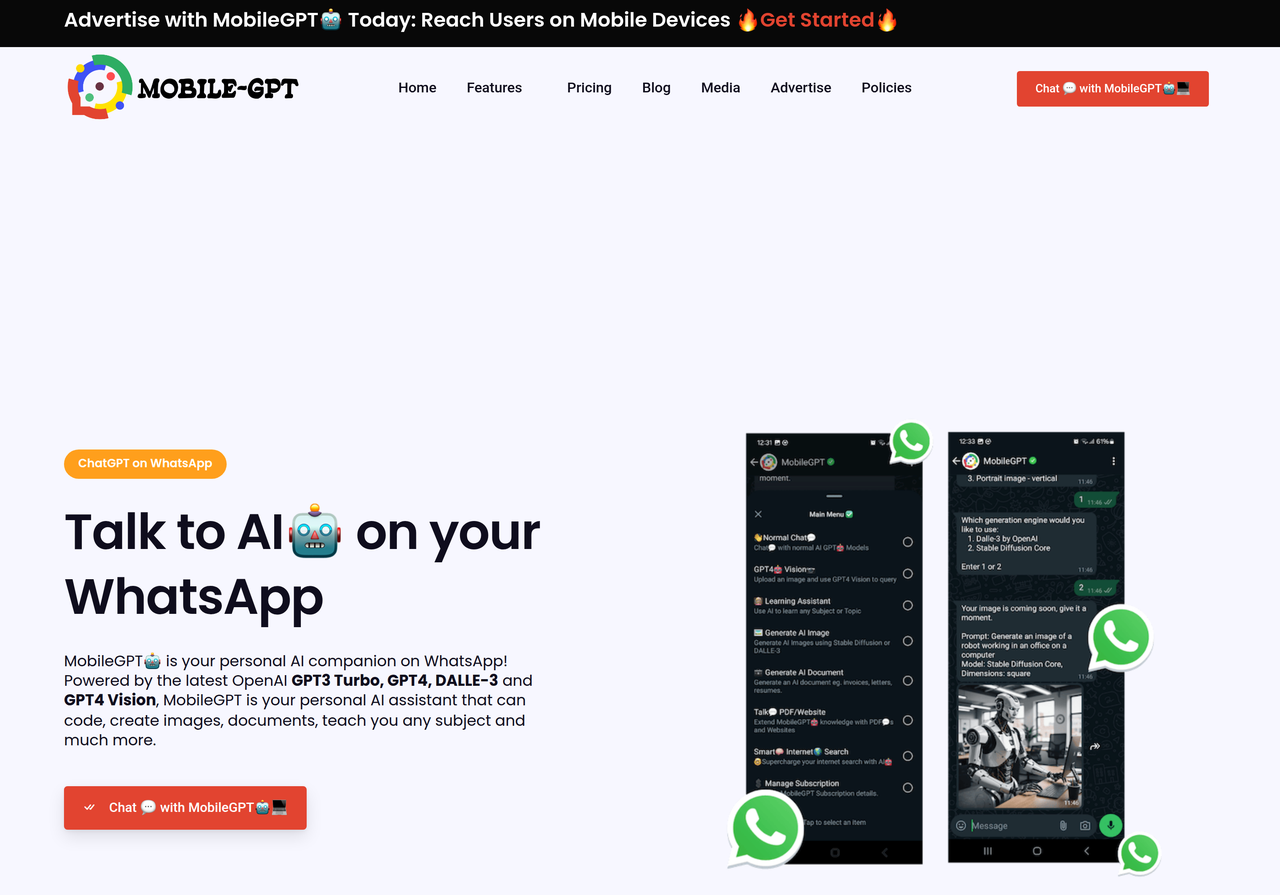 Screenshot of Mobile GPT