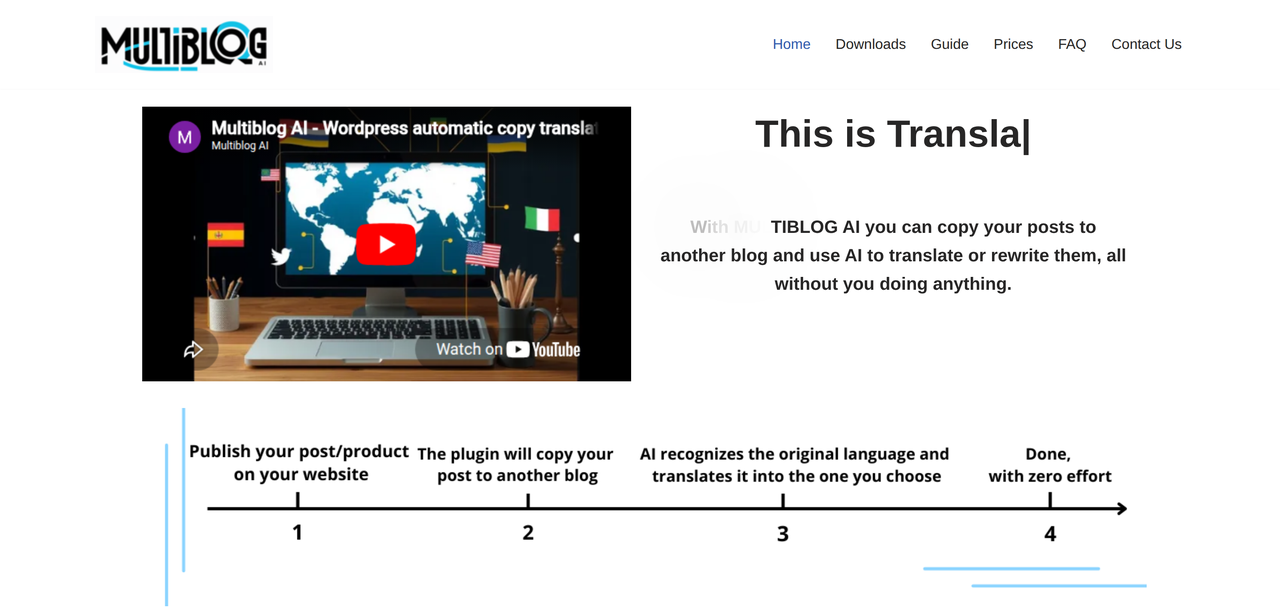 Screenshot of Multiblog AI