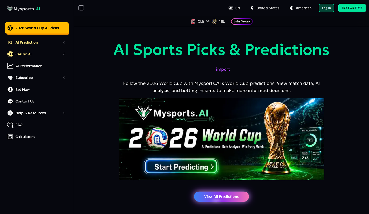 Screenshot of Mysports.AI