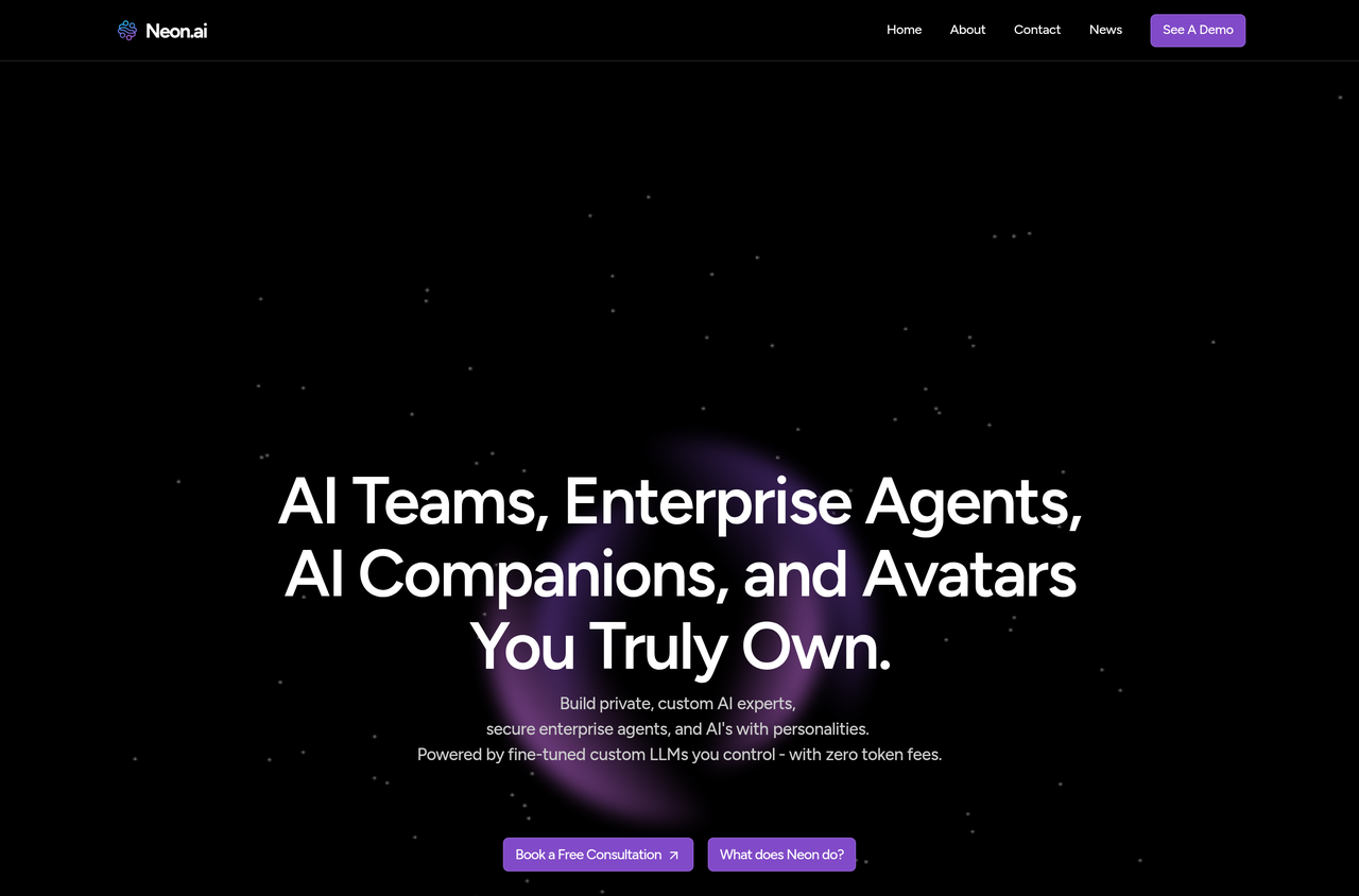 Screenshot of Neon AI