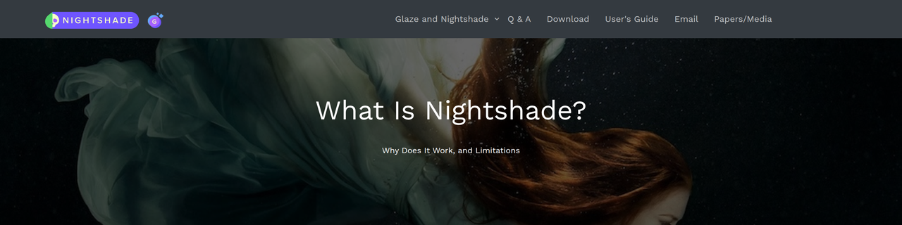Screenshot of Nightshade AI