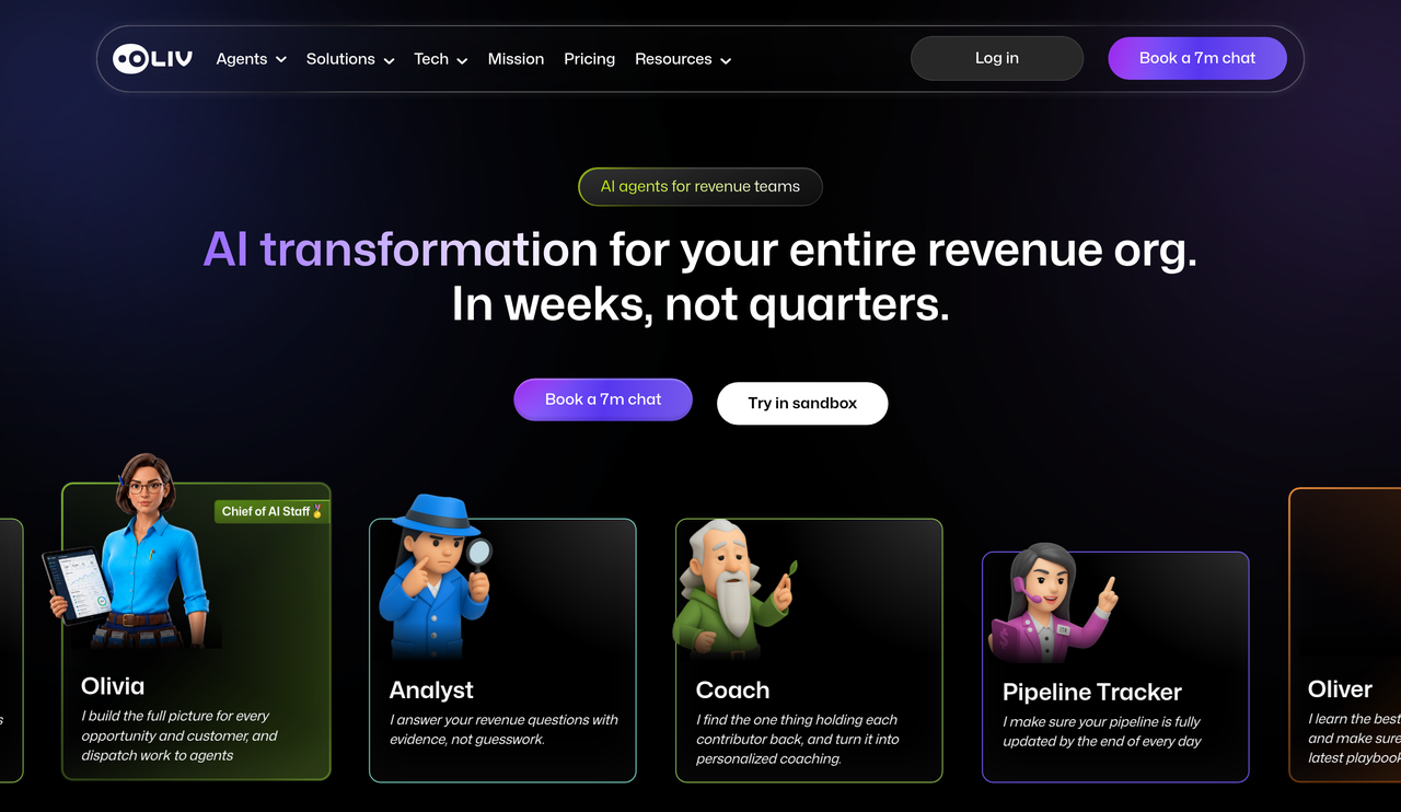 Screenshot of Oliv AI