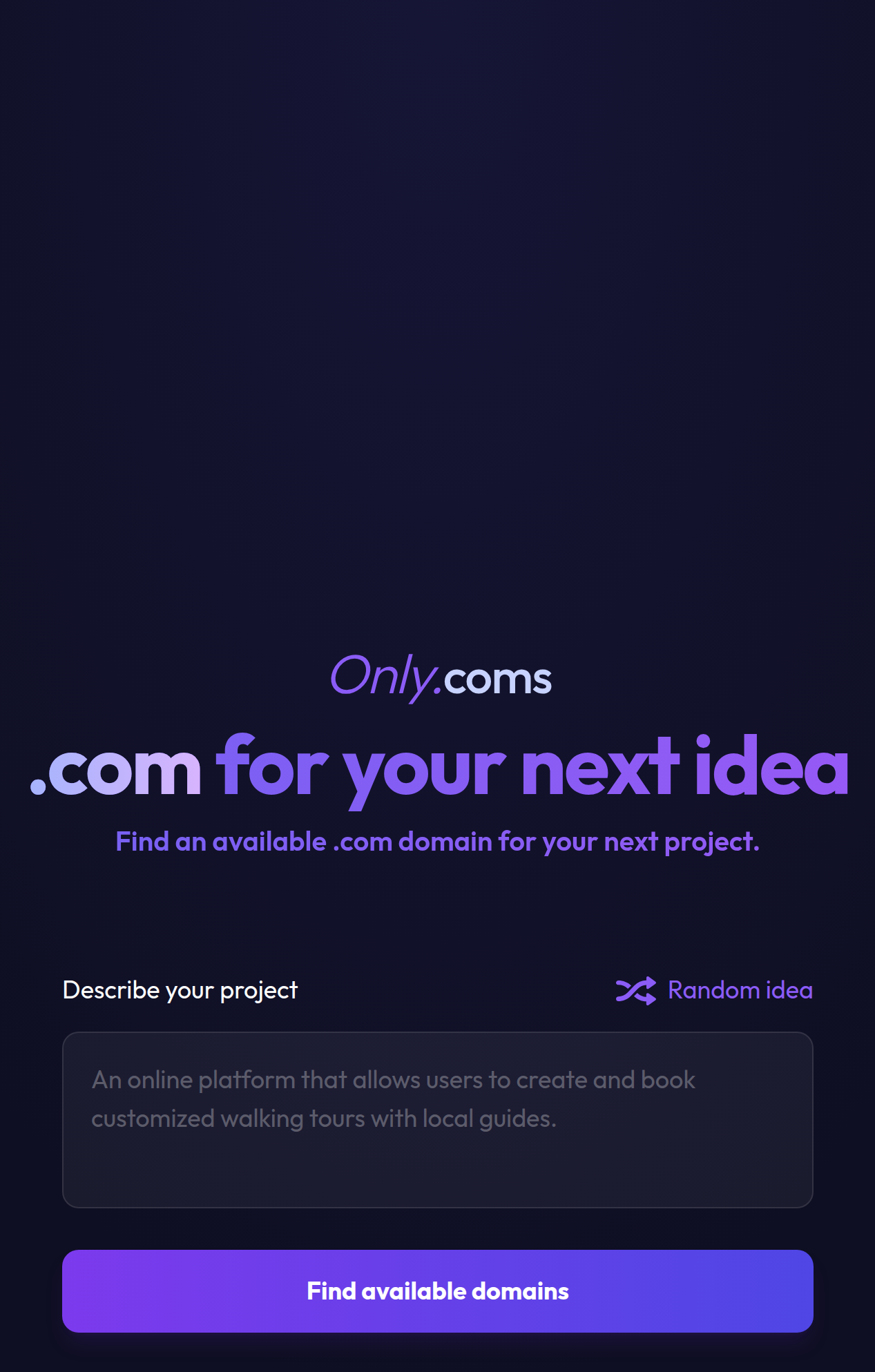 Screenshot of Onlycoms