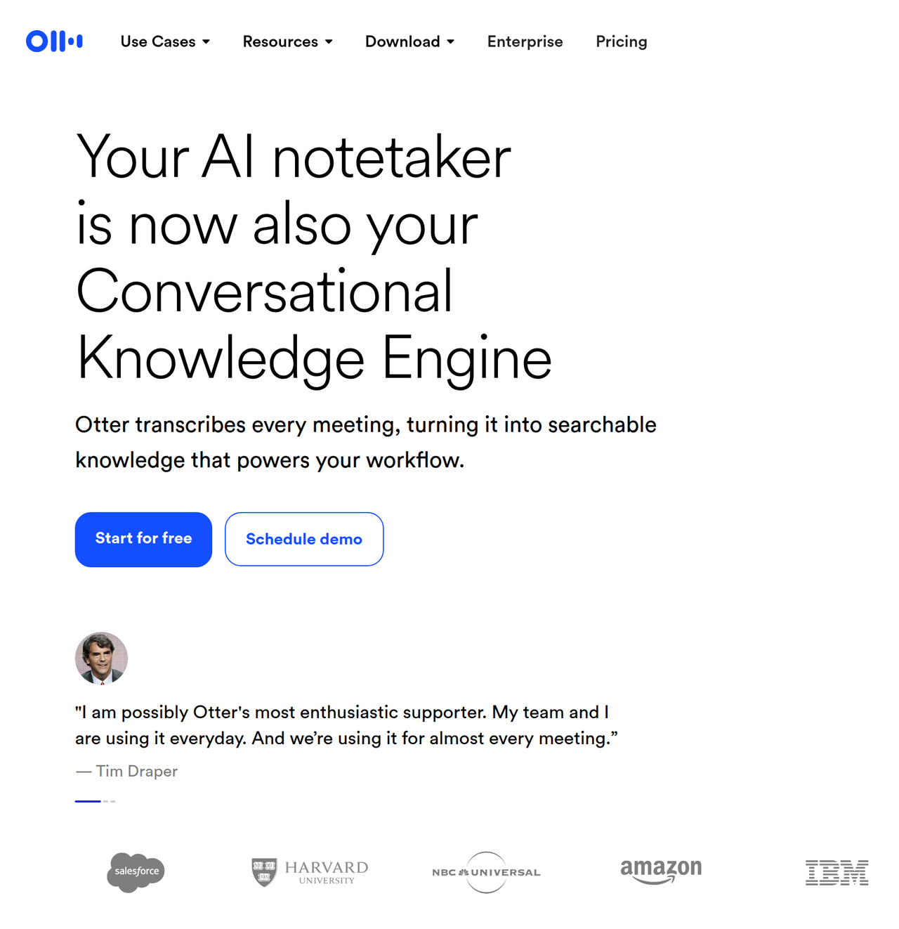Screenshot of Otter AI