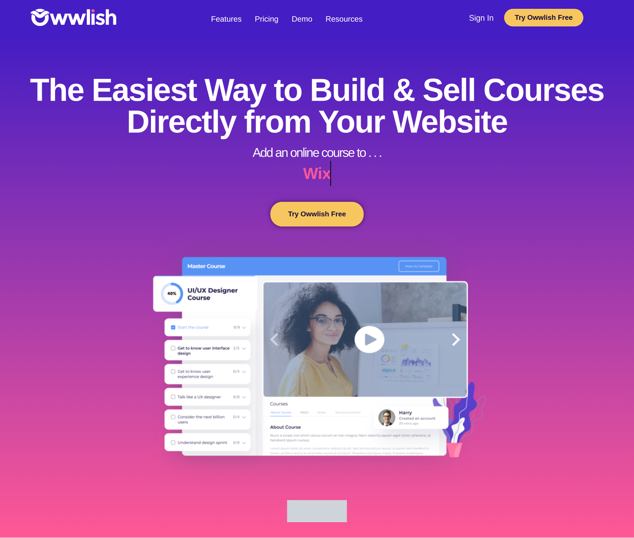 Screenshot of Owwlish