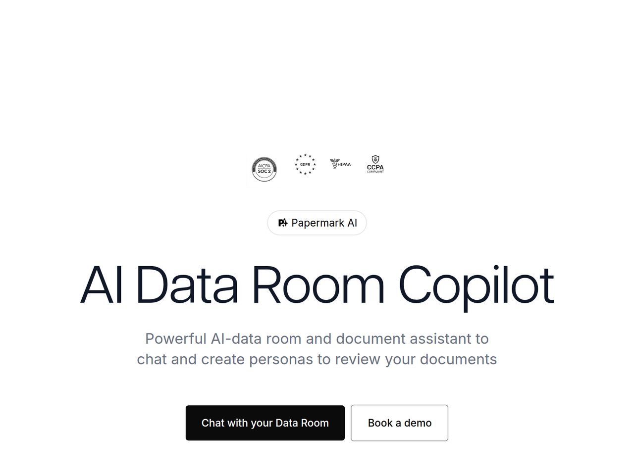 Screenshot of Papermark AI