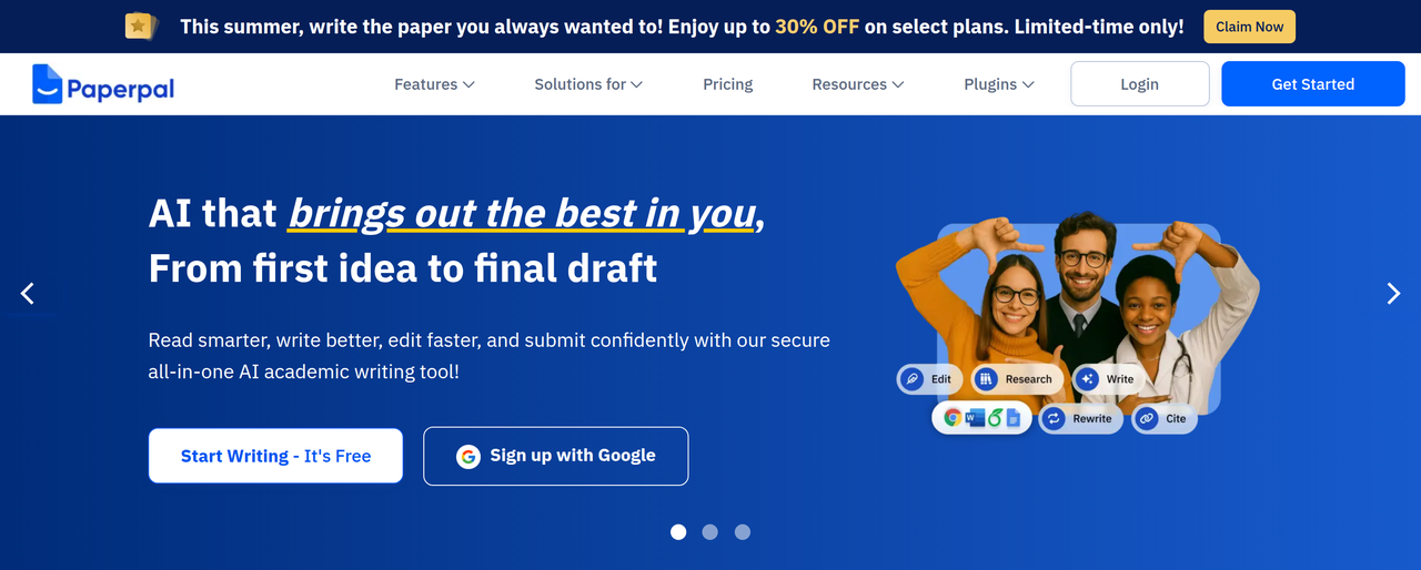 Screenshot of Paperpal