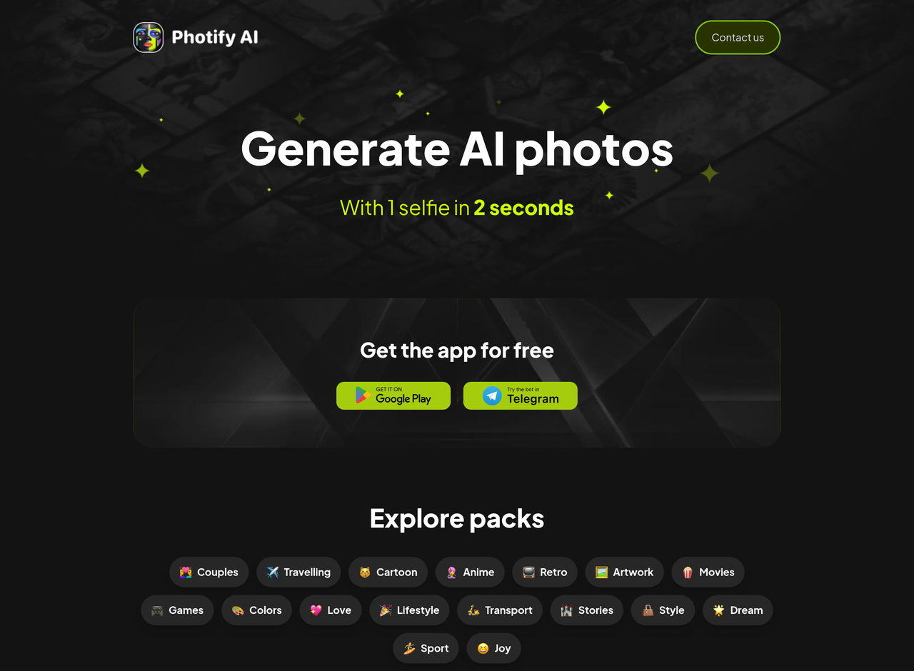 Screenshot of Photify AI