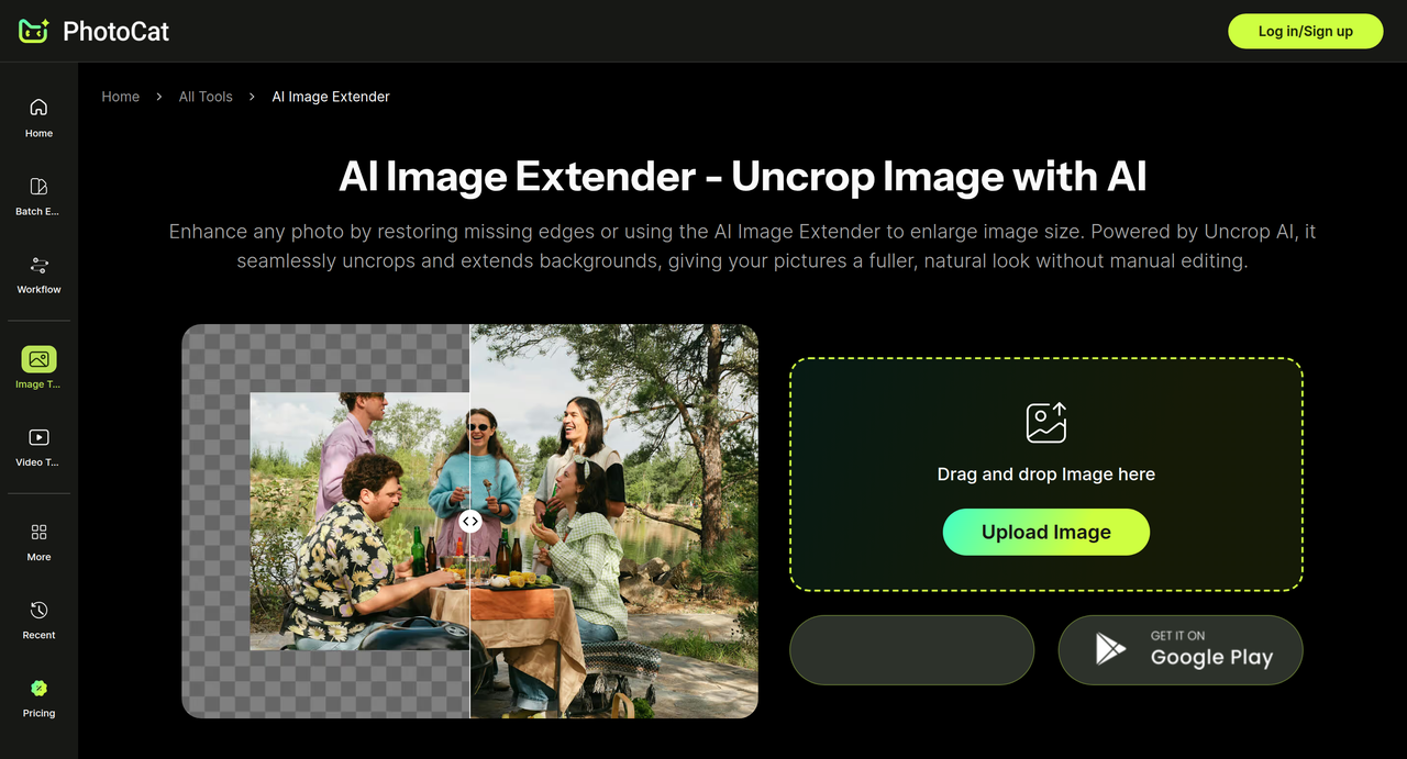 Screenshot of PhotoCat Image Extender