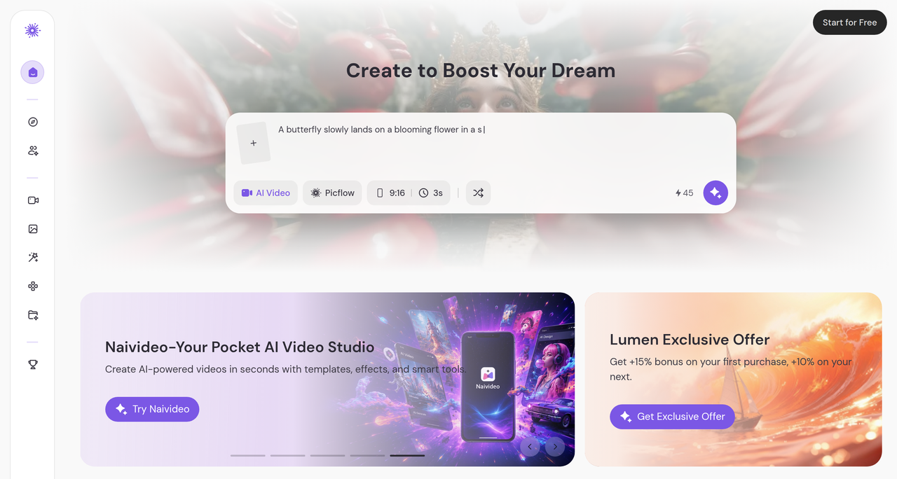 Screenshot of PicLumen