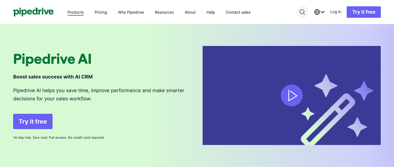 Screenshot of Pipedrive