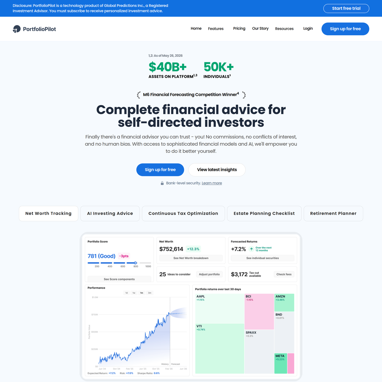 Screenshot of PortfolioPilot