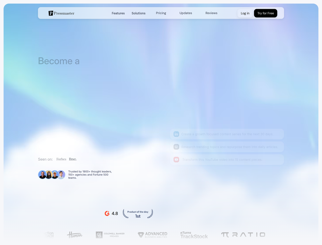 Screenshot of Pressmaster.ai