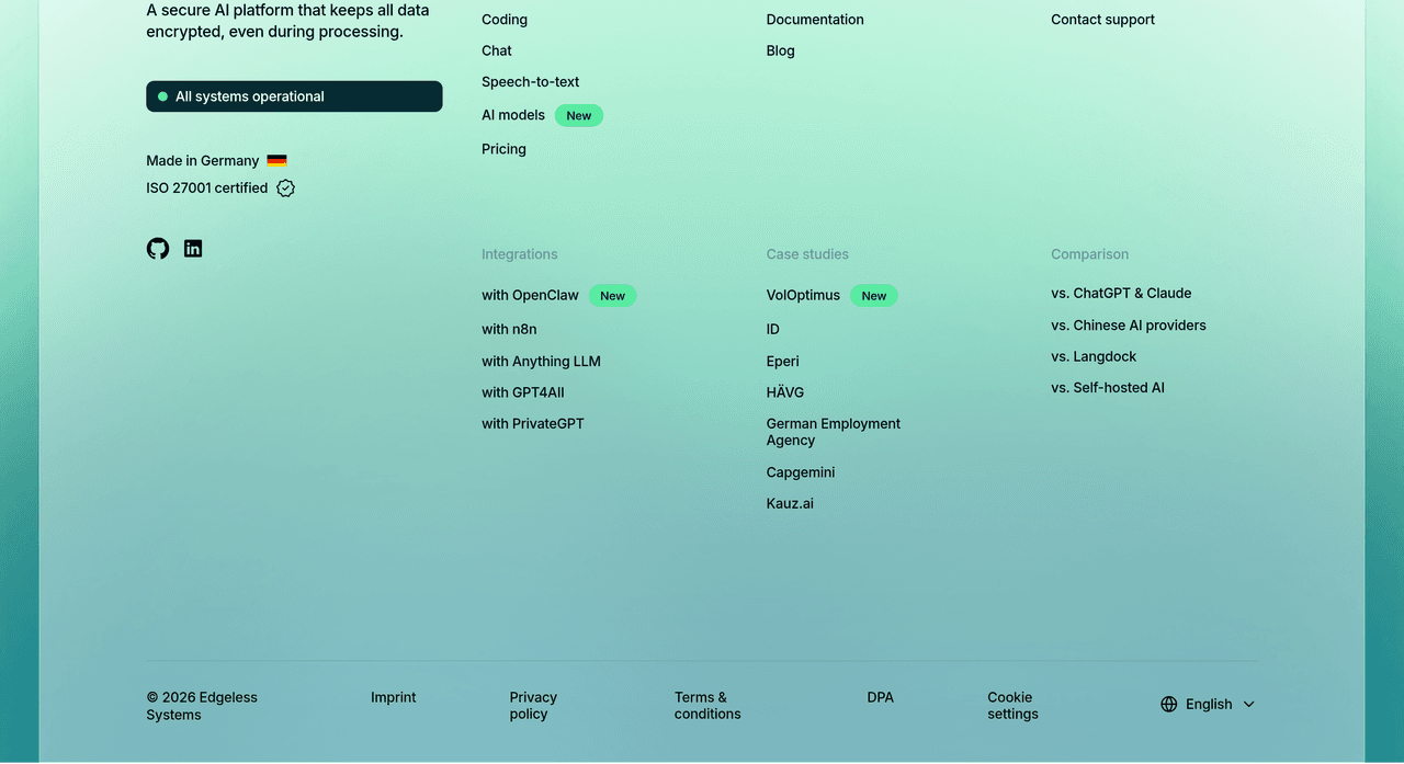 Screenshot of Privatemode AI